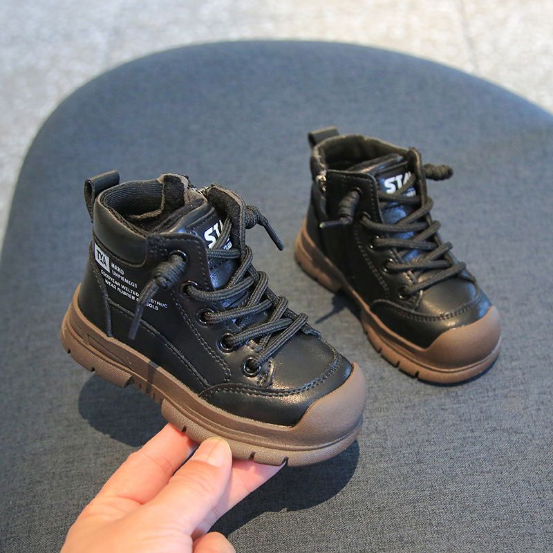 Bottes Martin pour enfants collection automne et hiver 2024, bottes de travail courtes en cuir pour garçons et filles américaines 1-4, anti_voghion.com
