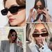 Rectangular Sunglasses For Women Men Trendy Retro Fashion Glasses 90s Vintage Fashionable UV 400 Protection Square Frame_voghion.com