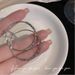 High-End Exaggerated Fragment Large Hoop Earrings New Style Elegant Versatile Face-Slimming Silver Needle Ear Jewelry_voghion.com