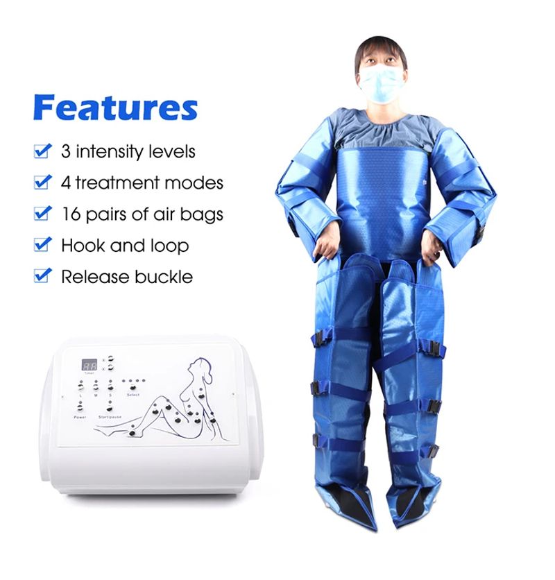 Lymphatic Drainage Vacuum Pressotherapy hine Wave Pressure Air Compression Waist Body Massager Relaxation Leg Muscle_voghion.com