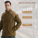 Football Grid Outdoor Sports Stand Collar Fleece Tactical Warm Coat Men's Softshell Jacket Inner Liner Camping Use_voghion.com
