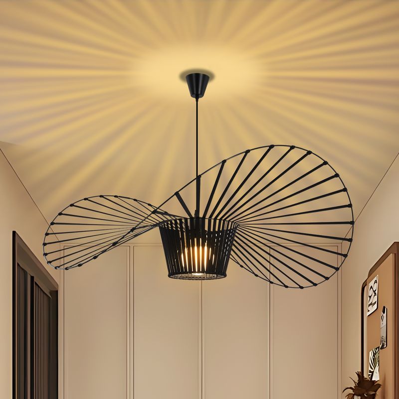Hängelampe Schwarz Pendelleuchte E27 - Hängeleuchte Vintage 100CM Pendellampe Esszimmer Retro Kronleuchter Esstischlampe Für Küche Wohnzimmer_voghion.com
