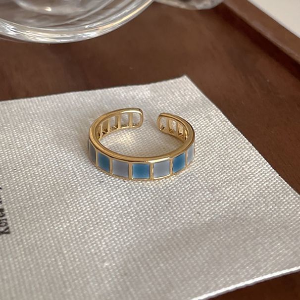 Design Sense, personalità femminile di alta moda minimalista, nicchia in stile giapponese, leggero, lusso, anello con smeraldo_voghion.com