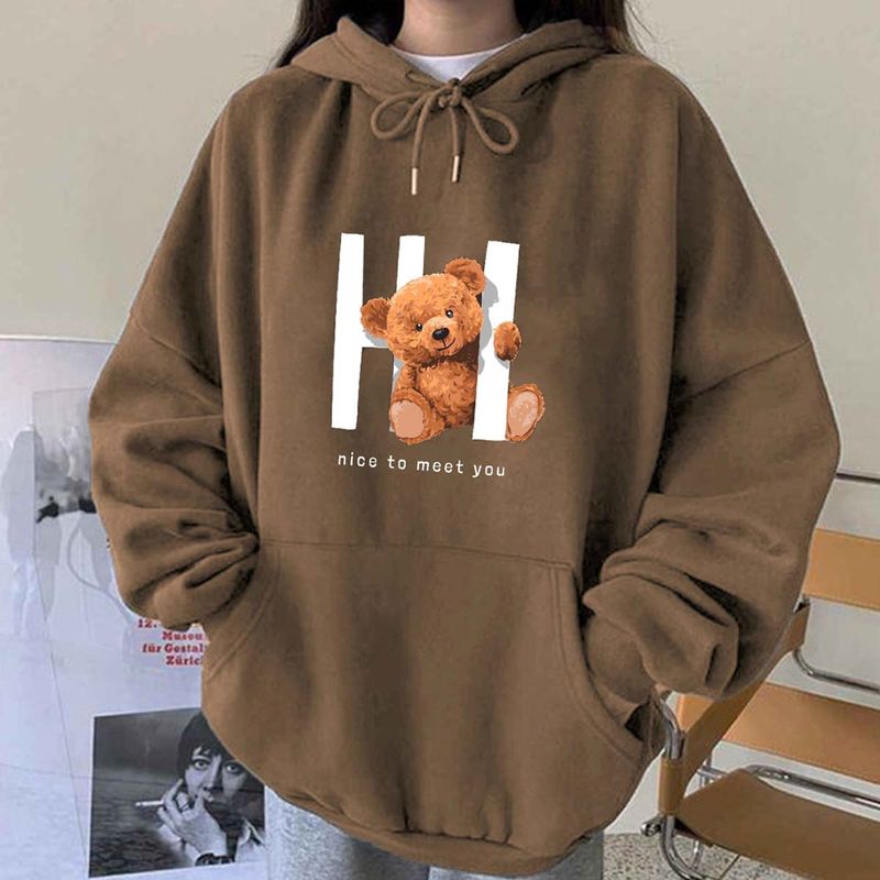 Damenbriefe „Freut mich, Sie kennenzulernen“. Schulterfreier Kapuzenpullover von Bear_voghion.com