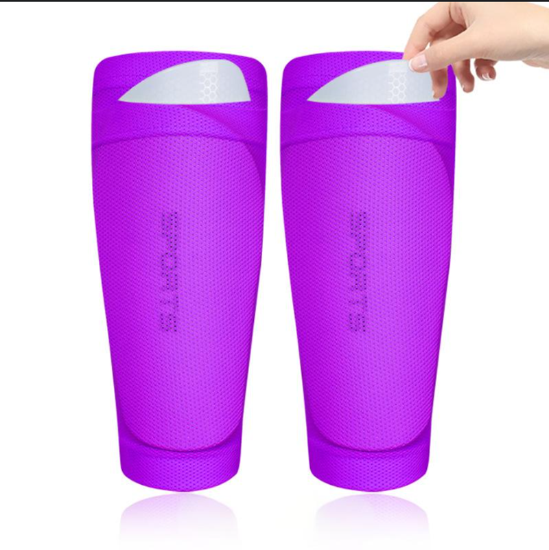 Șosete sport cu protecție, strat dublu, respirabil, cu plasă, inserție pentru gambă, șosete pentru protecție la tibie, buzunar elastic personalizat_voghion.com
