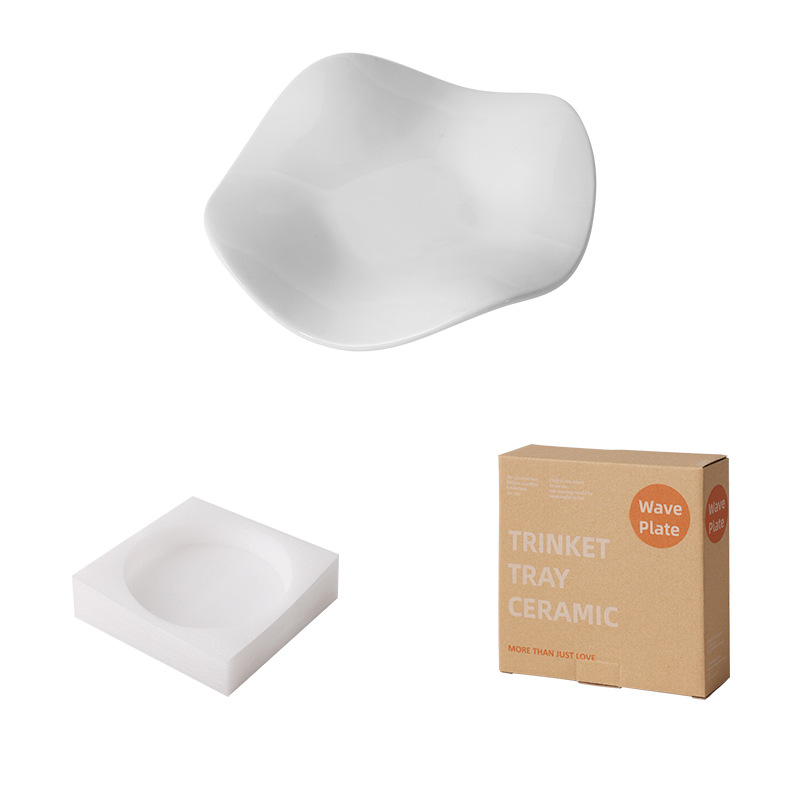 Creative Personality Ceramic Desktop Display Tray Ornaments Internet Celebrity Same Style Light Luxury Jewelry Storage Tray Photo Display Tray_voghion.com