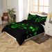 Honeycomb Duvet Cover Set Double Size For Kids Boys Teens Green Hexagonal Pattern Bedding Set Geometric Beehive Comforter Cover With 2 Pillowcases_voghion.com