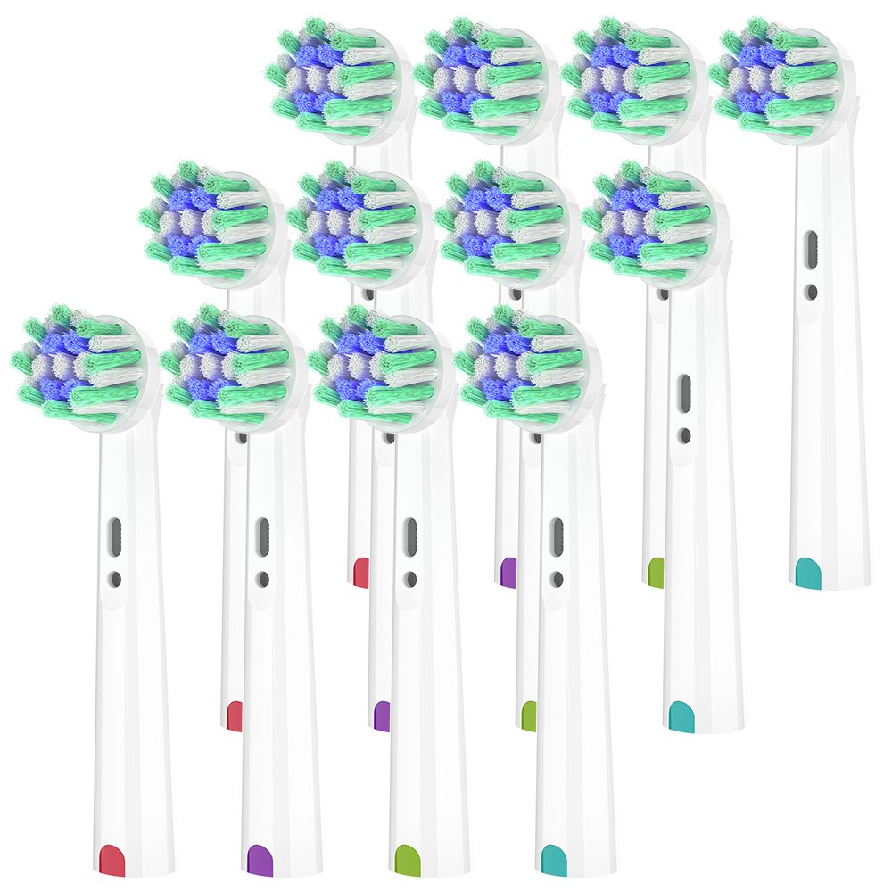 12 Stück Zahnbürstenköpfe, kompatibel mit der elektrischen Zahnbürste von Oral B, professionelle Ersatzbürstenkopf-Nachfüllungen für 1000/2000/3000/5000/6000/1500/7500_voghion.com