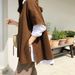 Women's Knit Cape Vest Casual Oversized Cardigan Sweater For Autumn Winter – Cotton Blend, British Style, Solid Color, Long Sleeve, Zip Front_voghion.com