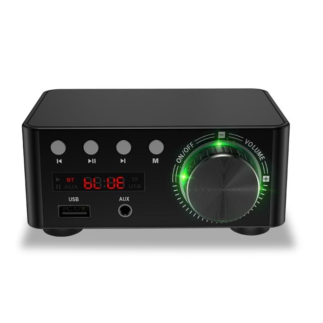 Bluetooth 5.0 HIFI lydforsterker digital strømkort 50WX2 stereoforsterker hjemmekino USB TF-kortspiller_voghion.com