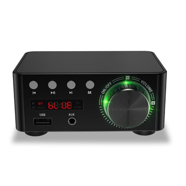 Bluetooth 5.0 HIFI lydforsterker digital strømkort 50WX2 stereoforsterker hjemmekino USB TF-kortspiller_voghion.com