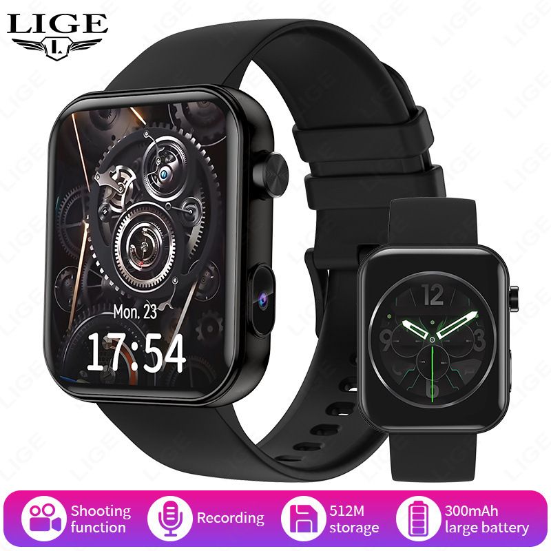 Smart Watch Heart Rate Camera Bluetooth Call Voice Assistant Smart Bracelet Sports Watch_voghion.com