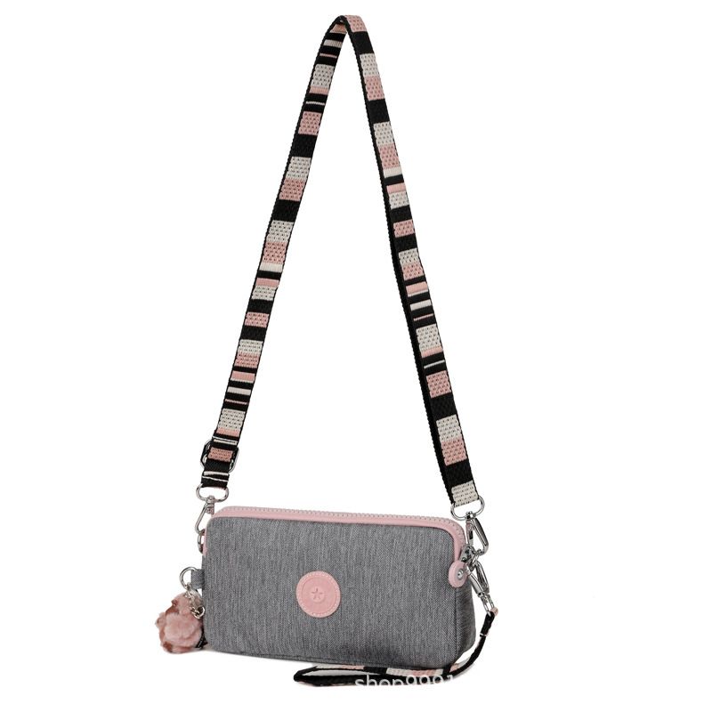 Portafoglio da donna con tracolla singola Monkey, in nylon, porta carte, K13226_voghion.com