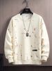 Heren casual pullover sweatshirt lange mouwen ronde hals grafische print losse pasvorm urban streetwear (grijs/zwart/wit/beige)_voghion.com