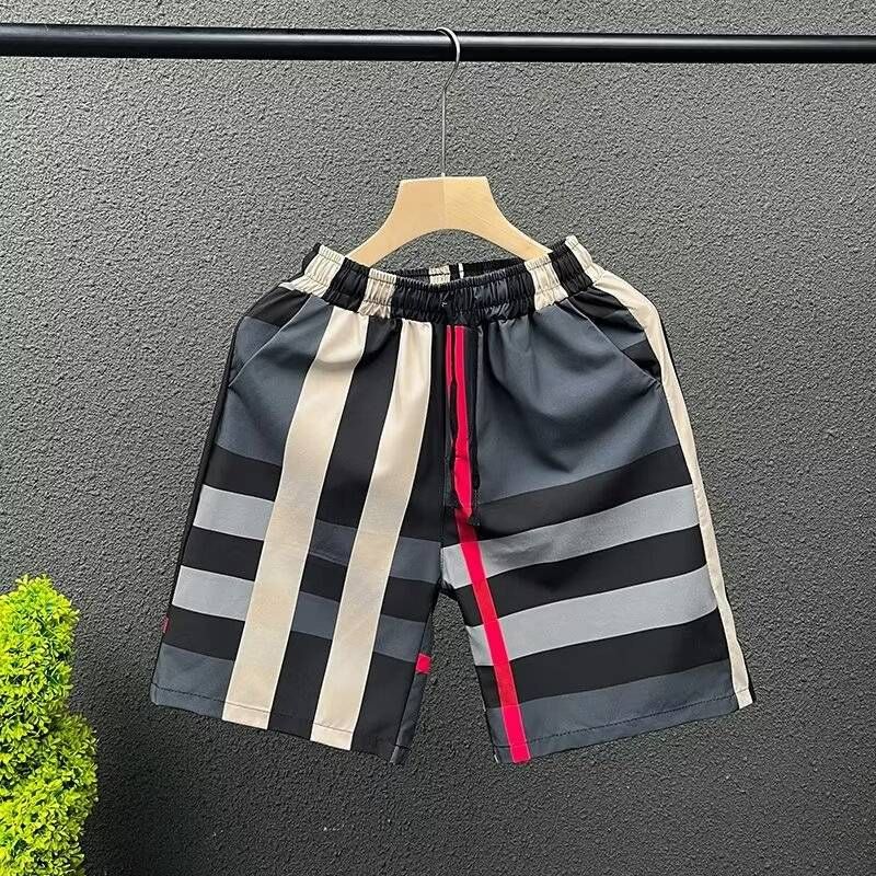 Pánské kostkované rychleschnoucí šortky Trendy s potiskem_voghion.com