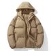 Men's Down Winter New Loose Fit Plus Size Coat Youth Cotton Padded Hooded Puffer Jacket_voghion.com