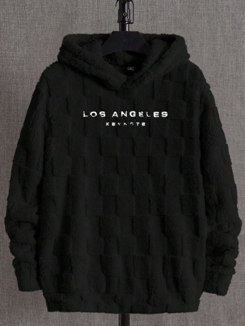 Men's Clothing 2024 hooded loose sweatshirt lamb wool pullover jacket new_voghion.com