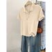 ragazza 2025 Nuova moda Polo colletto base camicia per le donne estate manica corta sciolto versatile intimo usura regolare spalla_voghion.com