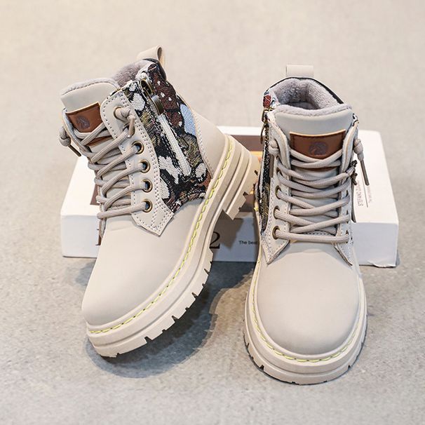 Botas Martin de felpa, ropa de trabajo, botas de caballero, zapatos de moda para niños y niñas de mediana edad._voghion.com