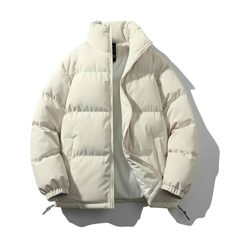 Trendy Stand-Collar Puffer Jacket for Men and Women 2024 Winter New Thickened Down Coat Warm and Stylish Couple's Wear_voghion.com