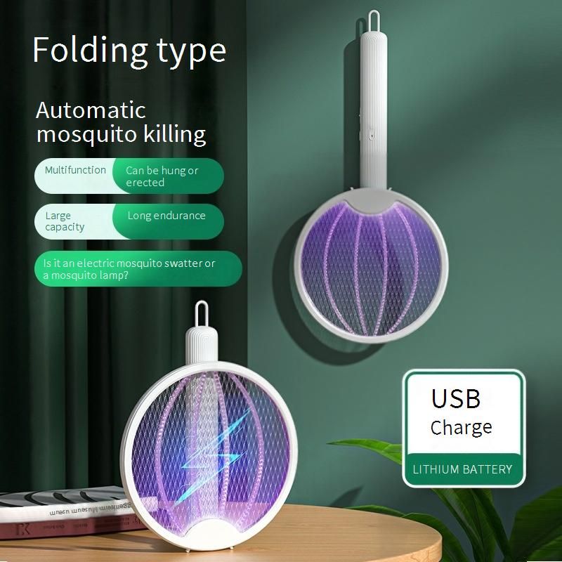 Katlanabilir Sivrisinek Öldürücü - USB Şarj Edilebilir 2'si 1 Arada Elektrikli Zapper ve LED Tuzak (Otomatik Çekim, Ev ve Dış Mekan İçin Taşınabilir Böcek Öldürücü)_voghion.com