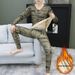 Men's Thermal Underwear Set Winter Warm Seamless V-Neck Base Layer Top & Bottom Stretchy Comfort Fit High Elasticity Grey/Black/Green_voghion.com