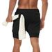 Breathable Quick-drying Sweatpants Men's Double-layer Trendy Summer Quick-drying Fitness Sports Quarter Shorts_voghion.com