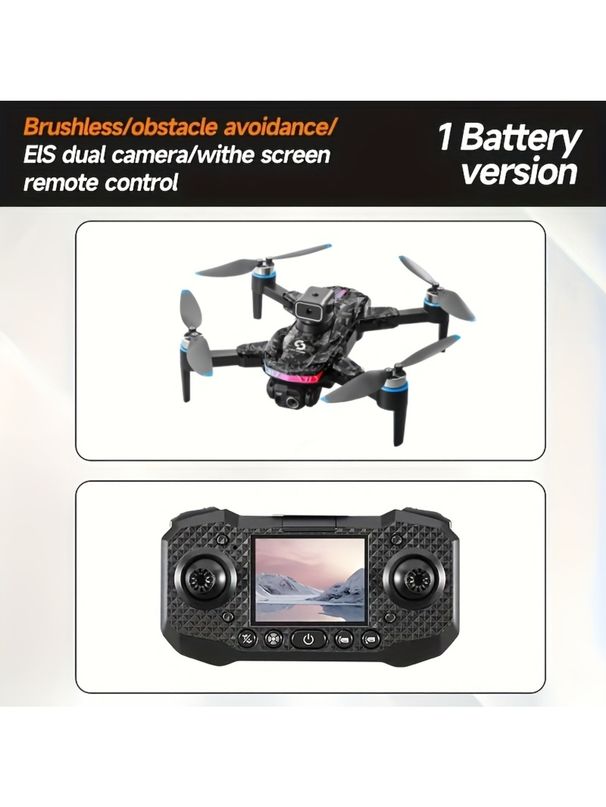 Drone RC portable avec moteur S160, système d'évitement d'obstacles, vol stationnaire, autonomie de 10 min, portée de 80 m, vidéo HD 480p et contrôle._voghion.com