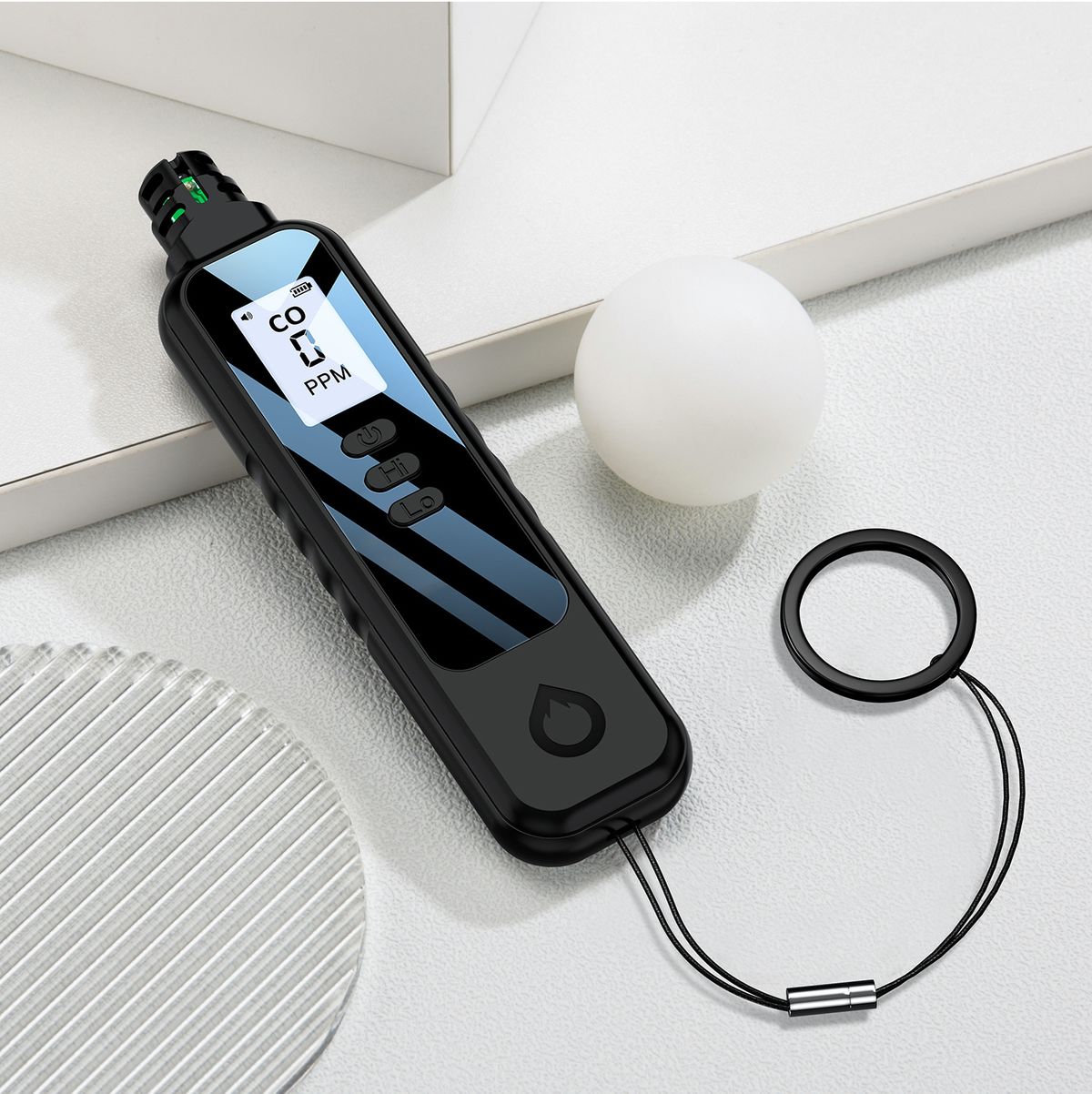 Rilevatore di monossido di carbonio portatile, allarme elettrochimico per la rilevazione di monossido di carbonio per uso domestico e da esterno_voghion.com