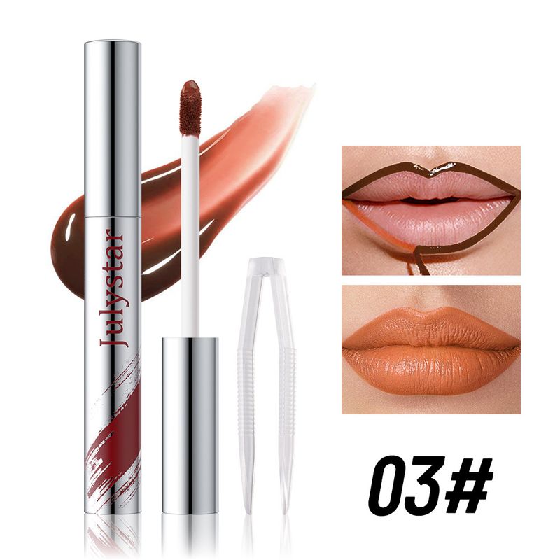 NO.C72Peel-off Lip Gloss Set, Matte Long-lasting Matte Lip Gloss, Peel-off Lip Liner Pen, Peel-off Lipstick Pen_voghion.com