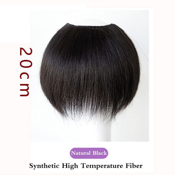 Perücke-Stéck U-fërmeg, flaach Hoer-Patch-Pad mat véier Clips, erhéicht den Hoervolumen ëm 20 cm, héichtemperaturseid_voghion.com