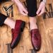 2023 British Style Men's Pointed Nightclub Hairstylist Personality Trendy Breathable Slip-On Small Leather Shoes_voghion.com