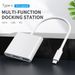 1 x USB-C-Dock aus weißem ABS-Material für 4K 30Hz HDTV + USB3.0 + PD100W, geeignet für Mobiltelefone, iPads, Laptops_voghion.com