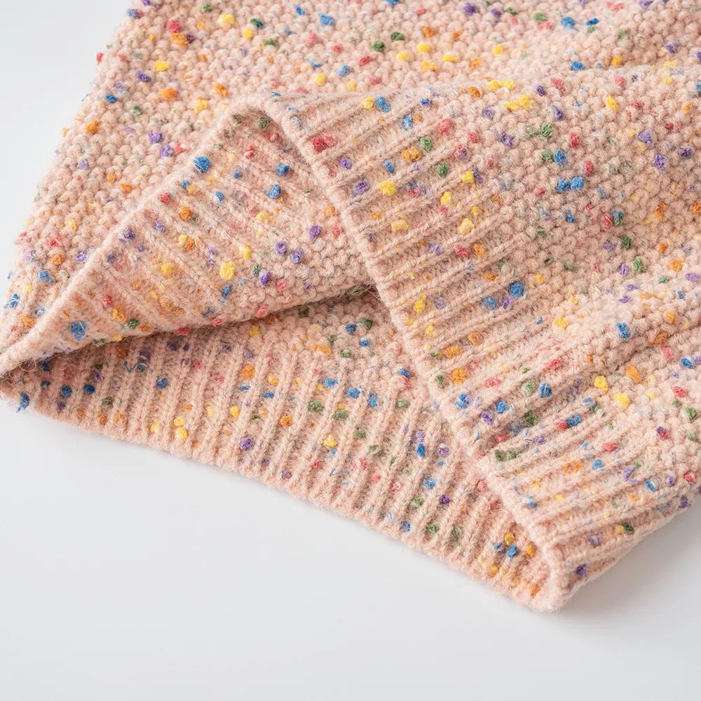 Pull coloré avec nœud d'amour pour bébé fille, nouveau style, vente en gros, fabricant, automne et hiver 2023_voghion.com