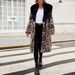 Women's Extra-Long Faux Fur Coat With Detachable Faux Fur Collar – Leopard Print Winter Elegant Overcoat_voghion.com