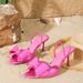 Women's Shoes New Bow Decorated Mule Stiletto Heels Pointed Toe Strappy Sandals For Women_voghion.com