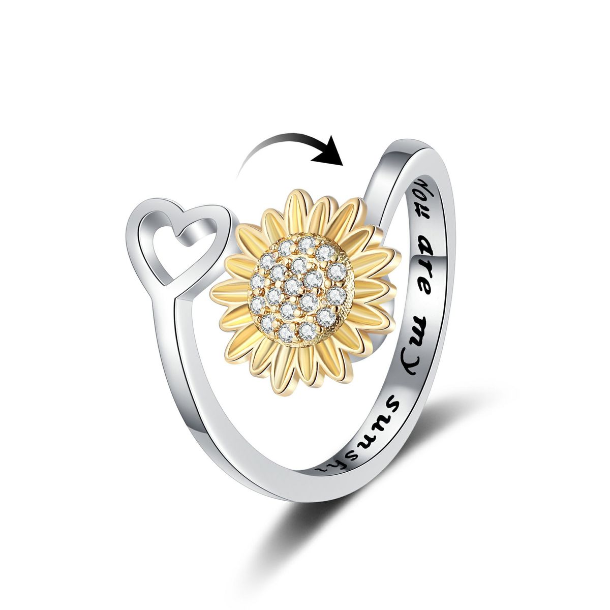 Rotatable Ring Women's Niche Design Fashion Personalized Rotating Ring_voghion.com