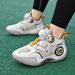 Boys' Sneakers Sports Rotating Buckle Youth Breathable Mesh Shock Absorption Children's Basketball Shoes Students_voghion.com