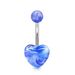 New Arrival Marble Acrylic Material Belly Button Ring Peach Heart Style 6 Colors Available Piercing Jewelry_voghion.com