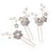 Gioielli da donna Copricapo Hanfu Stile europeo semplice fiore bianco piccolo forcella per capelli temperamento accessori set di 3_voghion.com