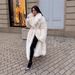 Luxury Faux Fur Coat Women's Long Elegant Winter Jacket Fashionable Snow Fox Fur-Like Outerwear (White, S/M/L/Xl)_voghion.com