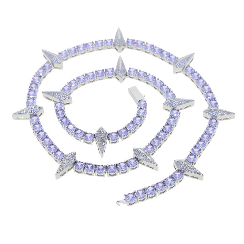 Colorful 5mm Zircon Tennis Chain Black Panther Necklace New Men And Women Fashion Jewelry_voghion.com