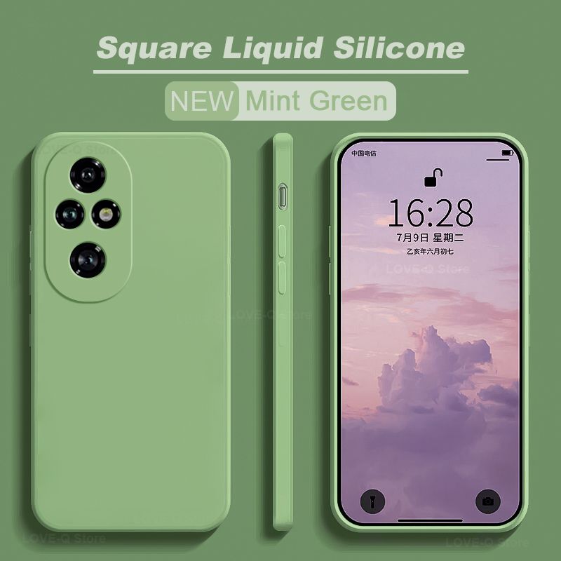 For Honor 200 Pro Case Liquid Silicone Camera Lens Protector Phone Case For Honor 200 Pro Honor200 Pro 200Pro 5G Soft Back Cover_voghion.com
