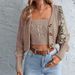 Women's button slim solid color two-piece knit cardigan sweater_voghion.com