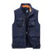 Gilet leggero in rete da uomo con tasche multiple, giacca casual ampia primaverile-autunnale, gilet traspirante con cappuccio e cerniera frontale aperta per esterni_voghion.com