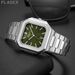 PLADEN Brand Watch, Fashion Business Classic Square High Quality Luminous Stainless Steel Quartz Men's Watch_voghion.com