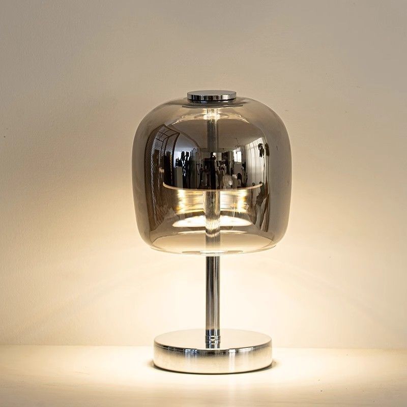 Desk Style Desk High-end Bedroom Bedside Bed Lamp Light Luxury Geometric Simplicity Transparent Ins_voghion.com