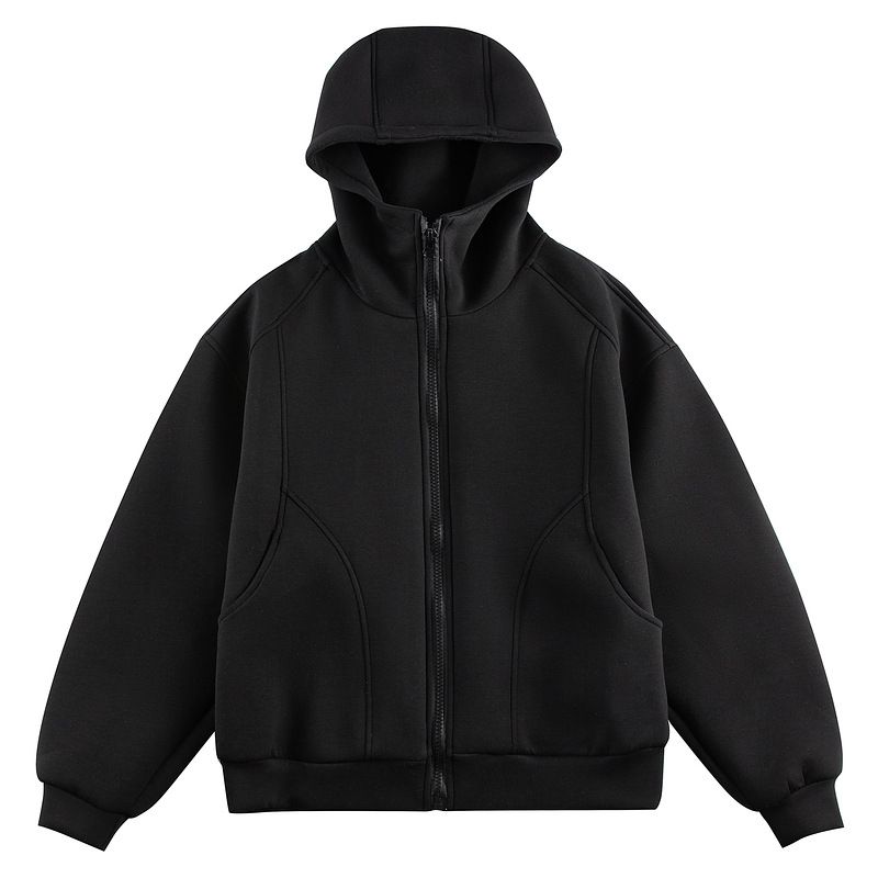 2025cleanfit Heavy Solid Color Hooded Sweatshirt Men's Spring Trendy Brand Hiphop Couple Hoodie Light Gray_voghion.com