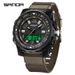 Sleek Dual Display Digital Watch With Night Light & Waterproof - Multifunctional Student Watch For Men And Women Dual Display Electronic Watch_voghion.com