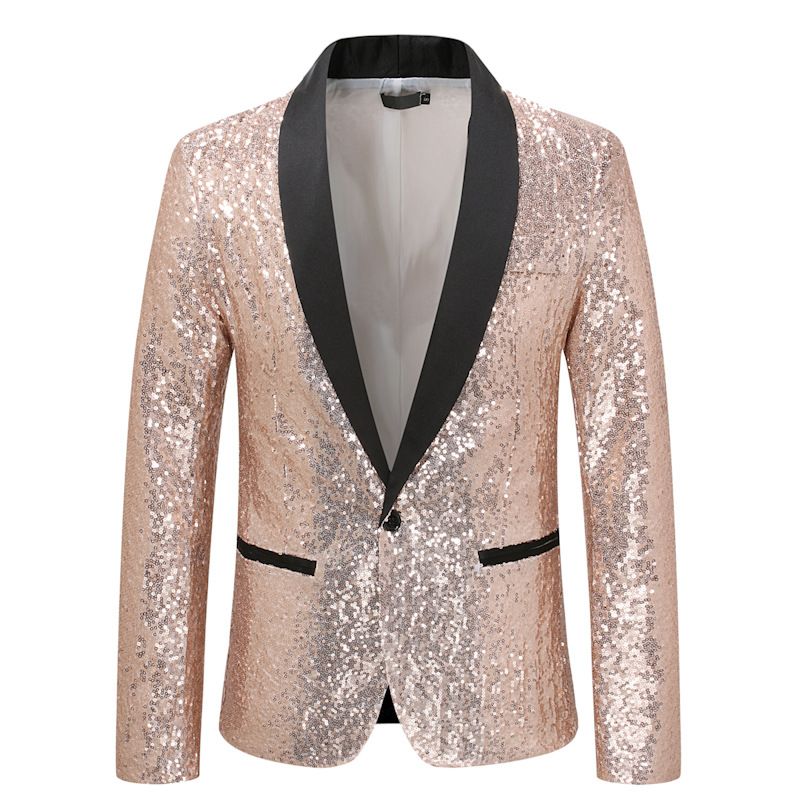 CT Performance Dress Gold Sequin Suit Blazer Nightclub Men's Host Emcee Studio Jacket European Size ZT-X35_voghion.com